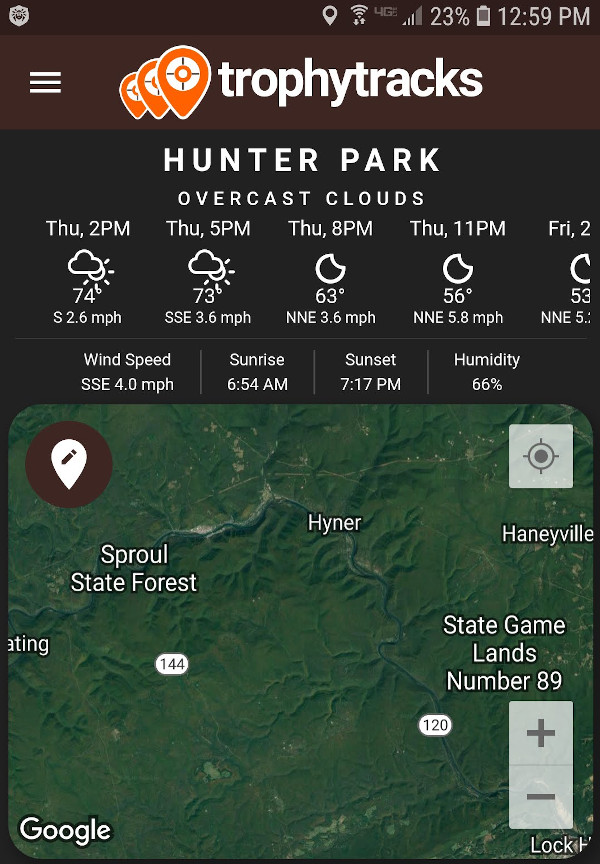 mobile hunting app