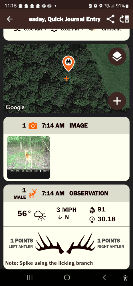 trail camera data logs